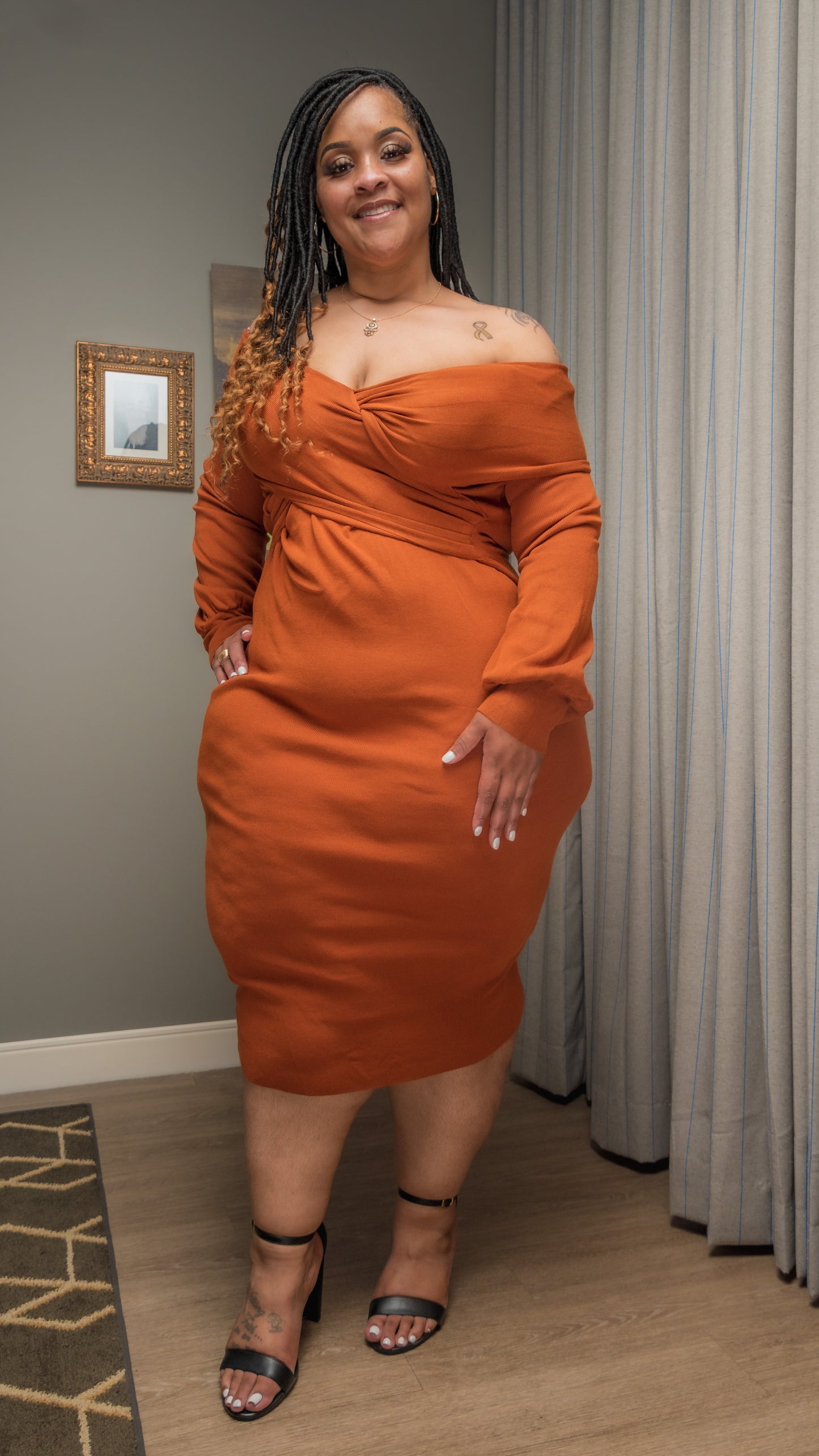 Cognac Flair Dress