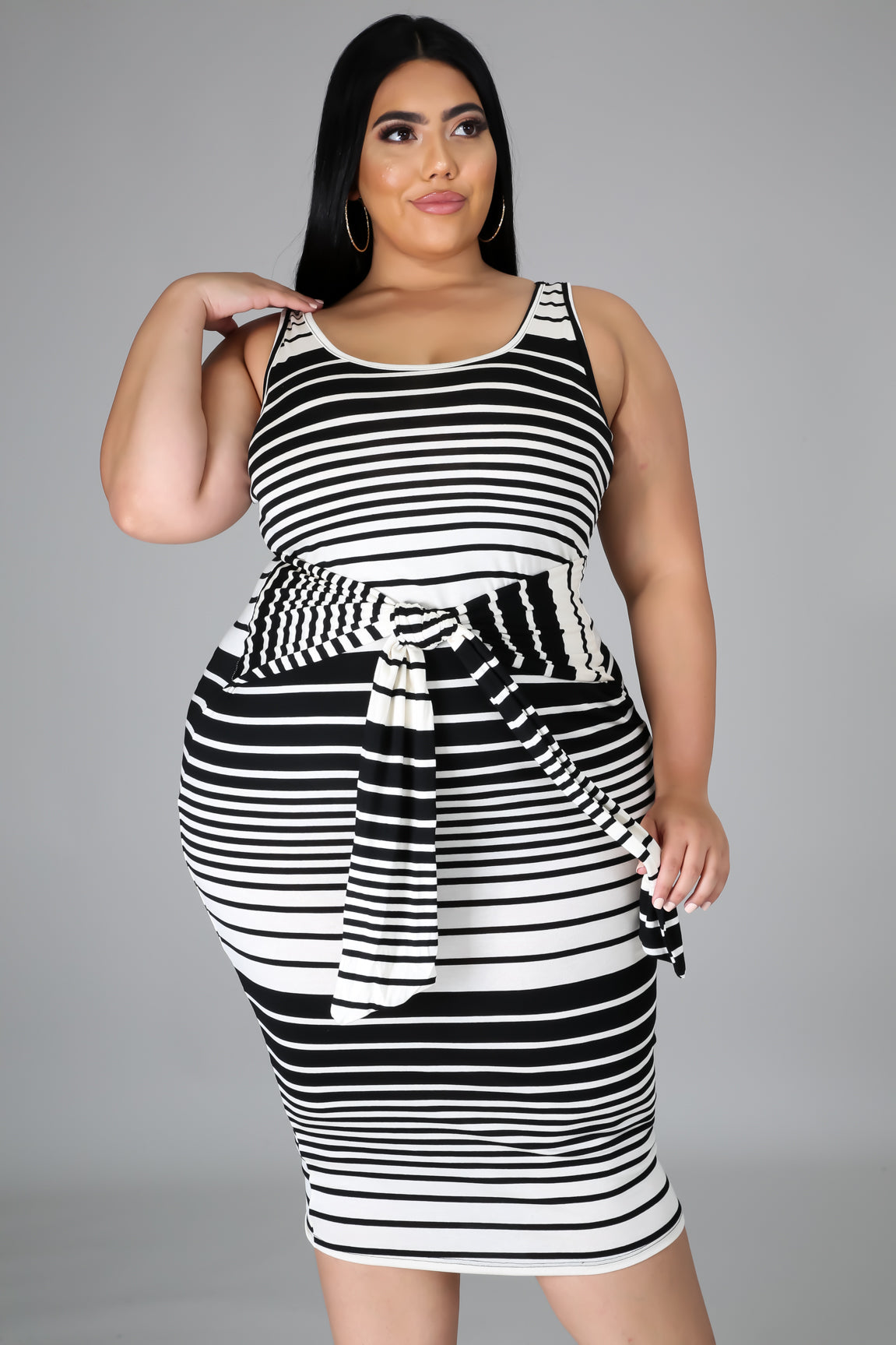 Stripe Midi Dress