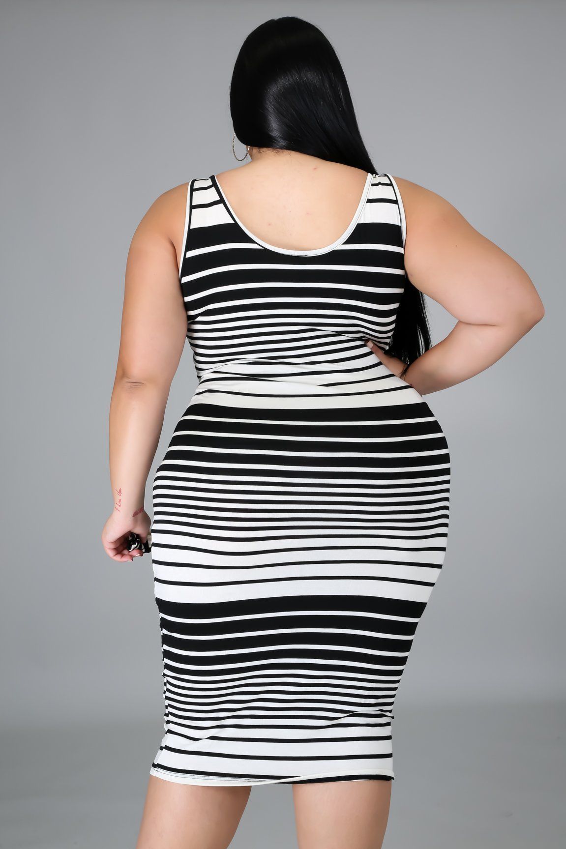 Stripe Midi Dress